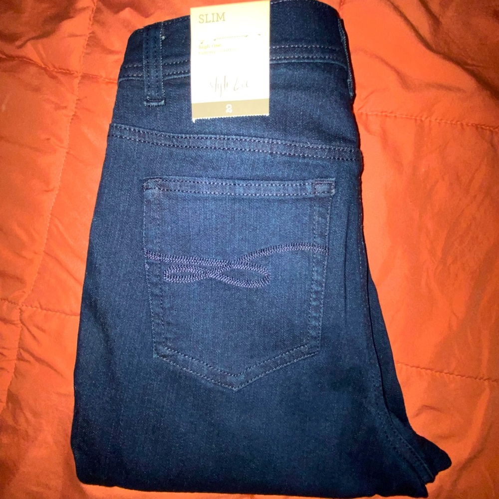BRAND NEW - Style & Co blue jeans, slim fit, size 2